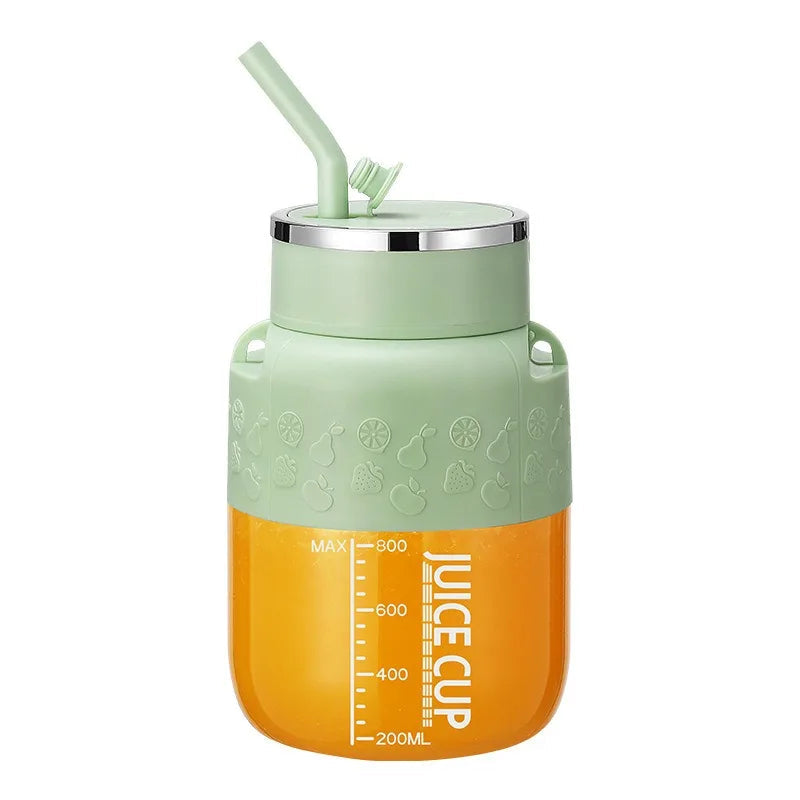 Electric Fruit Juicer – 800ml 10-Blade USB Rechargeable Smoothie & Shake Mixer