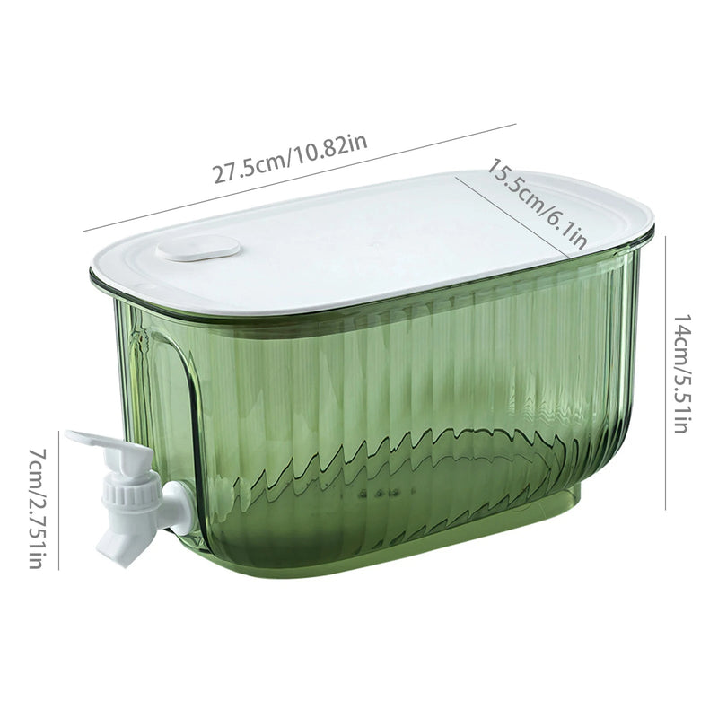 Cold Beverage Dispenser Jug – Large Refrigerator Kettle with Faucet for Lemonade, Tea, and Home Drinks