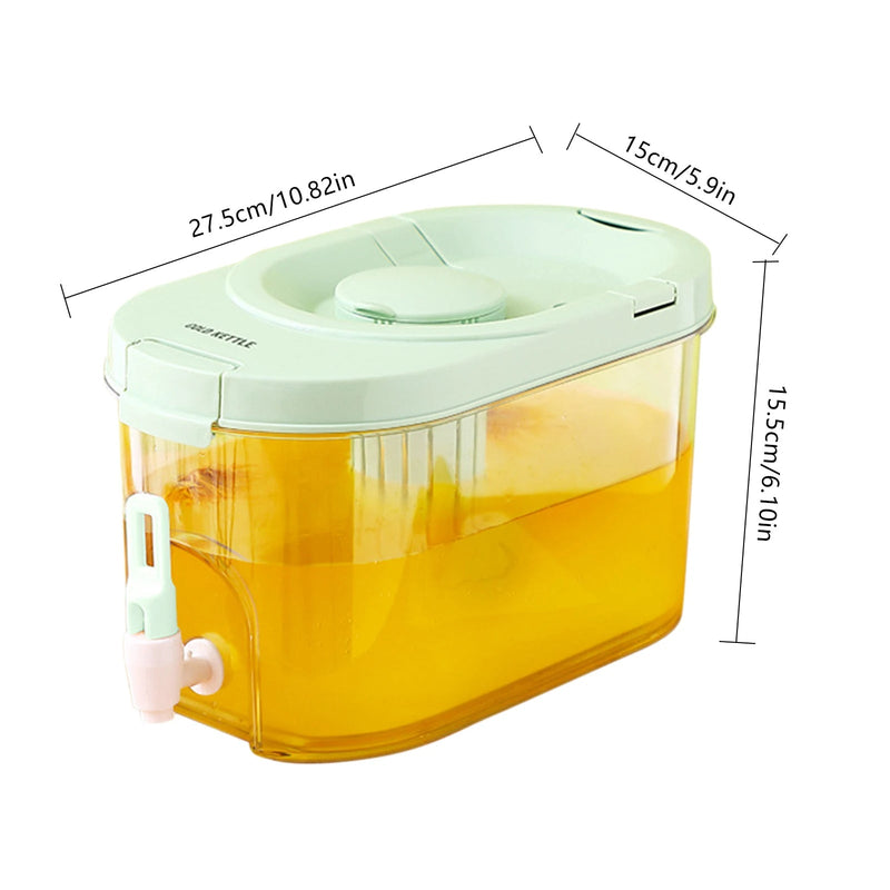 Cold Beverage Dispenser Jug – Large Refrigerator Kettle with Faucet for Lemonade, Tea, and Home Drinks