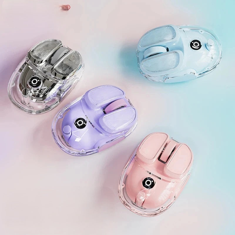 Silent Dual-Mode Wireless Transparent Mouse – Ergonomic, Rechargeable & Ultra-Precise for Office & Gaming