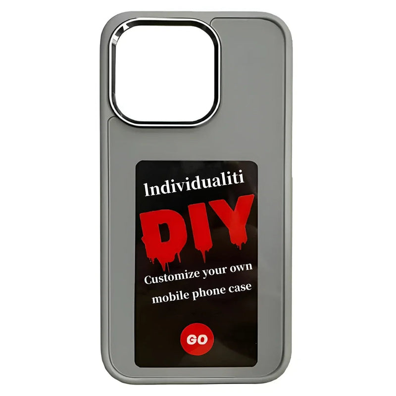 DIY E-Ink Screen Phone Case – Smart Shockproof Cover with Battery-Free Selfie Projection for iPhone 14/15/13 Pro Max
