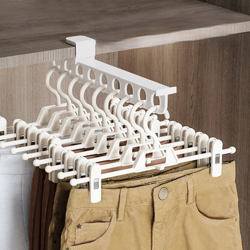 Retractable Trouser Rack – Space-Saving Pull-Out Wardrobe Organizer