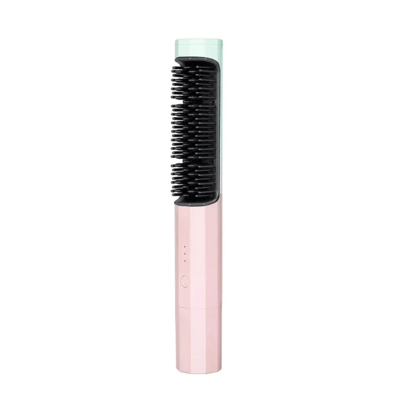 2 In 1 Wireless Frizz Free Hair Straightener Brush