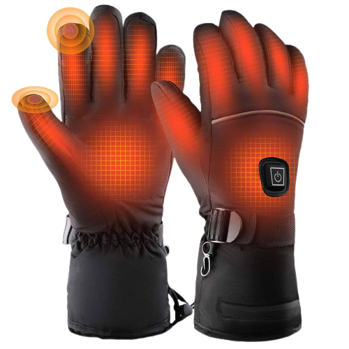 Winter Electric Heated Gloves With Touch Screen, Water Resistance, Battery Recharge