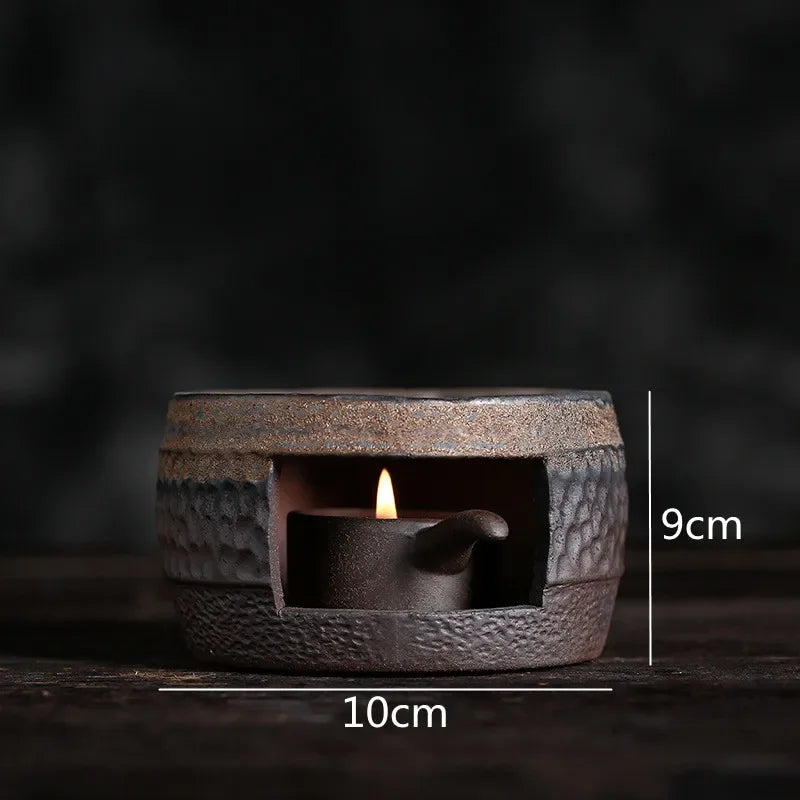 Ceramic Stoneware Tea Stove Set – Elegant Teapot Warmer for Cozy, Authentic Home Tea Brewing, Incense and Rituals