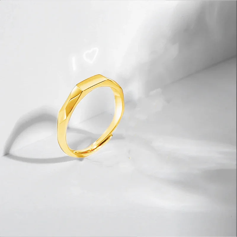 Sterling Silver S925 Silver Luminous Ring – Reflective Carved Love Surprise Jewelry with Hidden Pattern for Weddings & Gifts
