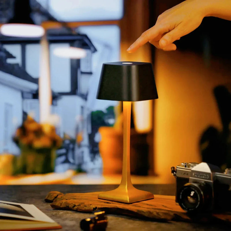 Wireless LED Table Lamp – Dimmable, Waterproof & Rechargeable