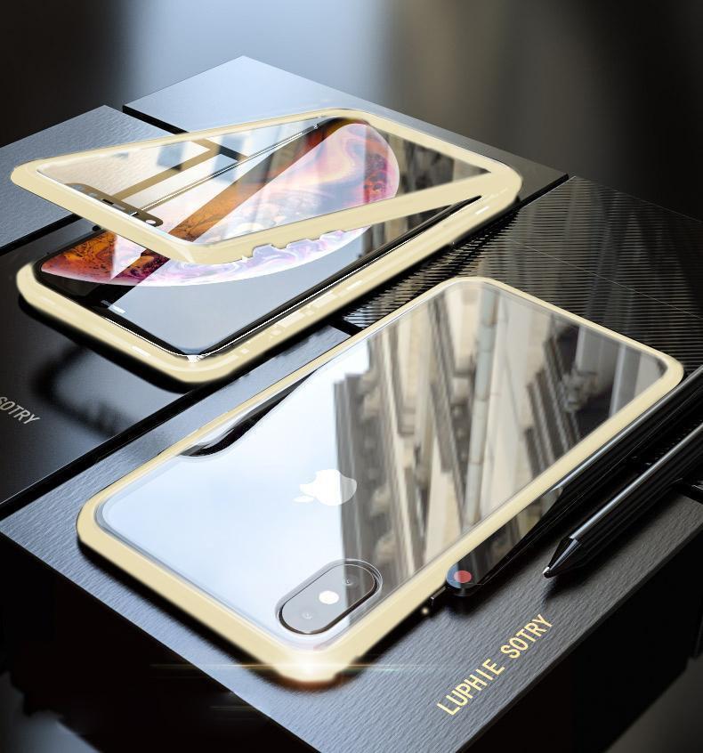 2019 Upgraded Magnetic Adsorption Two Side iPhone Case