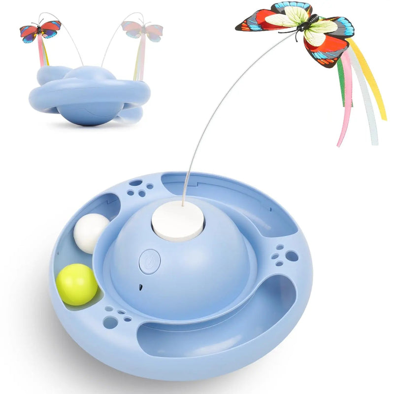 Butterfly Cat Toy – 3-Speed Automatic Interactive Toy with Ball and Motion for Happy Kittens