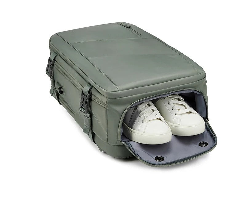 Waterproof Laptop Bag with Shoe Compartment –  16-Inch Bag with Charging Port for Commuters