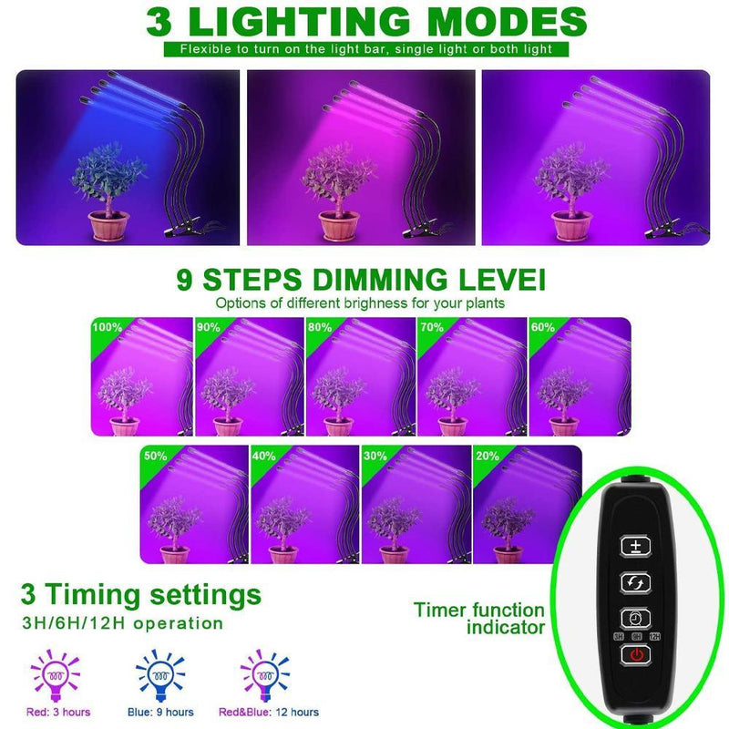 Red/Blue Adjustable Combination Grow Light | 2 or 4 panels