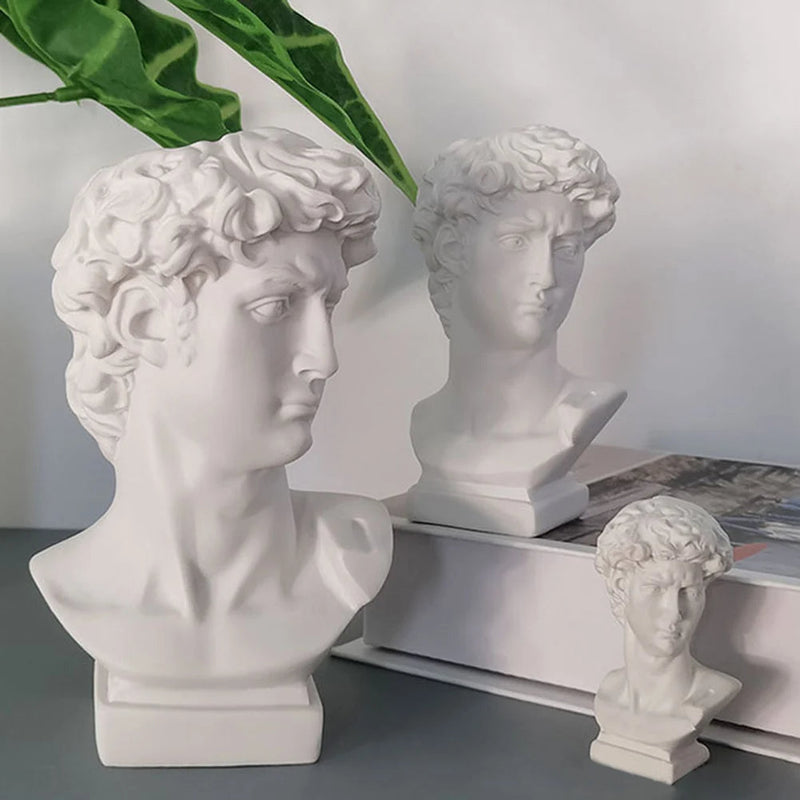 David Statue Resin Vase – Elegant Vase & Makeup Brush Holder for Chic Décor