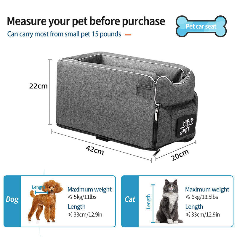 Small Puppy Car Seat Central Non Slip between Seats For Small Dog