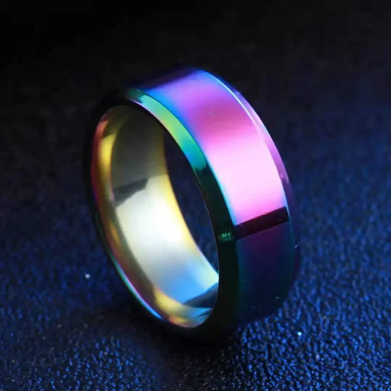 Charm Jewelry Ring for Men & Women – Black Stainless Steel Wedding Band with Matte Finish for Stylish Appeal