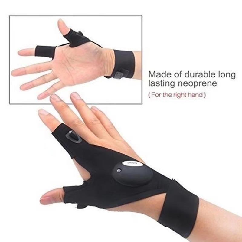 LED Flashlight Gloves for Outdoor Activities, Camping & Fishing Accessories - Perfect Gifts for Men, Dads, and Husbands
