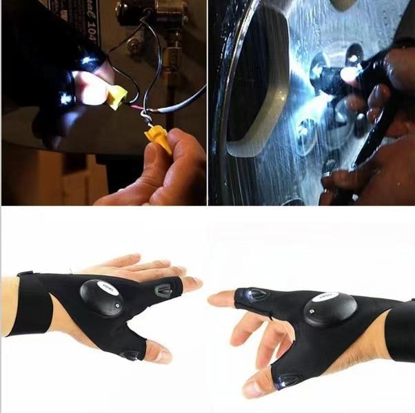LED Flashlight Gloves for Outdoor Activities, Camping & Fishing Accessories - Perfect Gifts for Men, Dads, and Husbands
