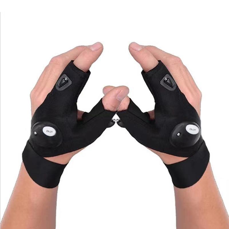 LED Flashlight Gloves for Outdoor Activities, Camping & Fishing Accessories - Perfect Gifts for Men, Dads, and Husbands
