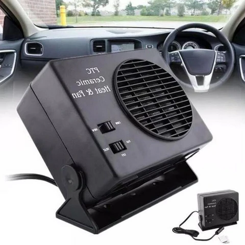 12V 150–300W Portable Ceramic Car Heater & Defogger Fan – Fast Windshield Demister & Adjustable Thermostat