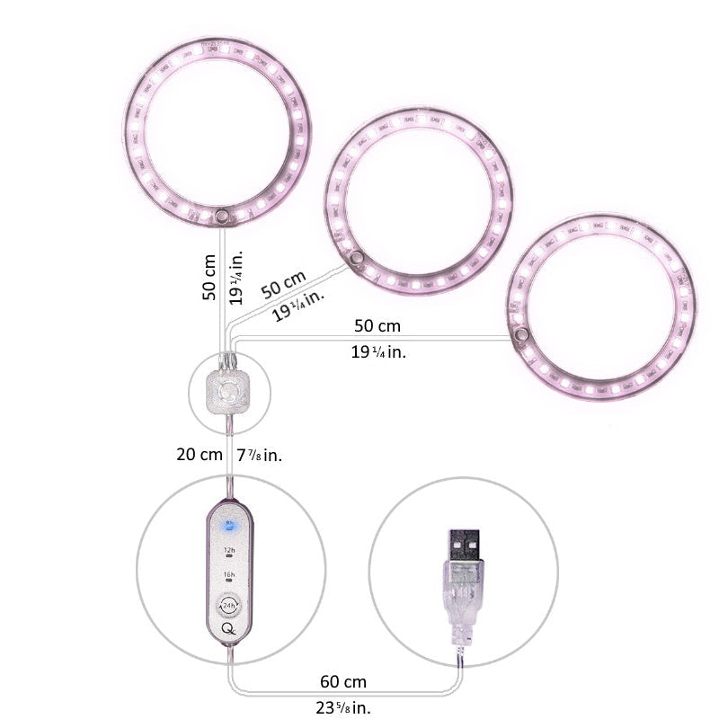 HaloGrow | Full Spectrum LED Grow Lights with Timer