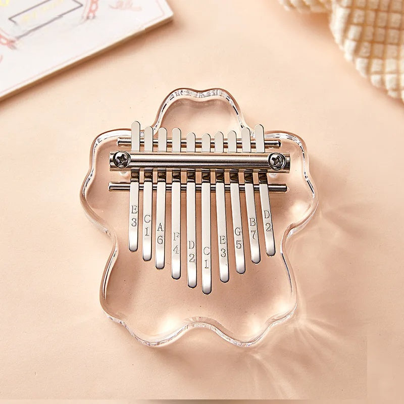 Crystal Clear Acrylic Kalimba – Portable Thumb Piano with 10/17/21 Keys for Soothing Melodies