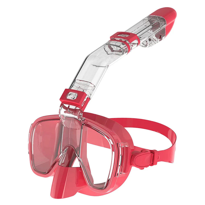 Anti-Fog Scuba Diving Snorkeling Mask – Safe Breathing Half-Face Scuba Diving Set for Kids & Adults
