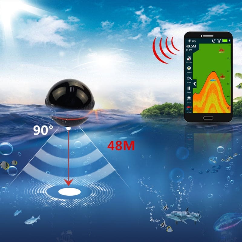 The Sonar Fish Finder Transducer for iOS & Android | 160ft/48m