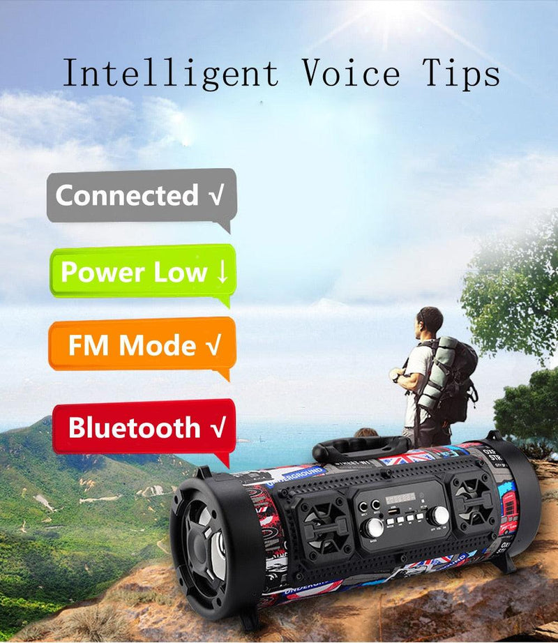 Portable Bluetooth Wireless Speaker With 3D Sound System And Sub-woofer Music