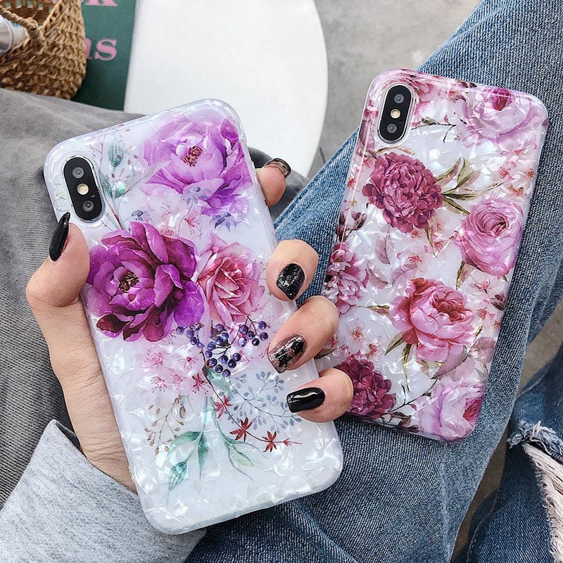 Luxury Flowers Design Phone Case For iPhone's