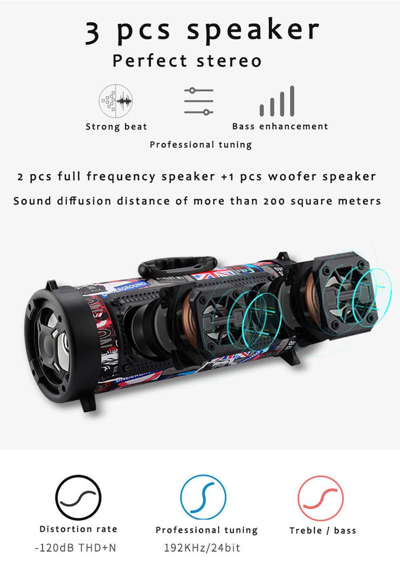 Portable Bluetooth Wireless Speaker Music Stereo