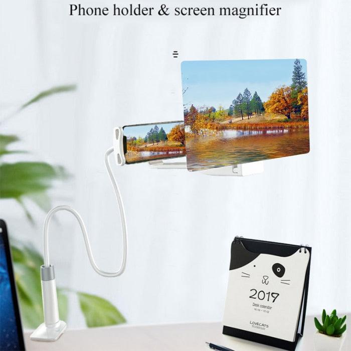 Adjustable HD 3D Mobile Phone Screen Magnifier With High Definition Projection Bracket