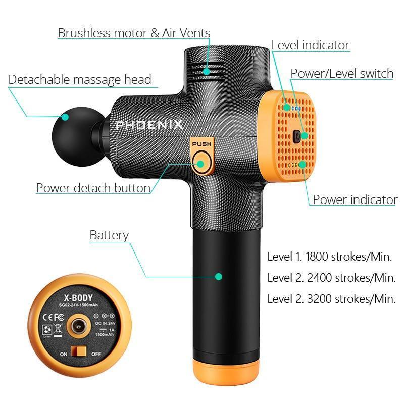 Portable Electronic Fascia Muscle Massager Gun