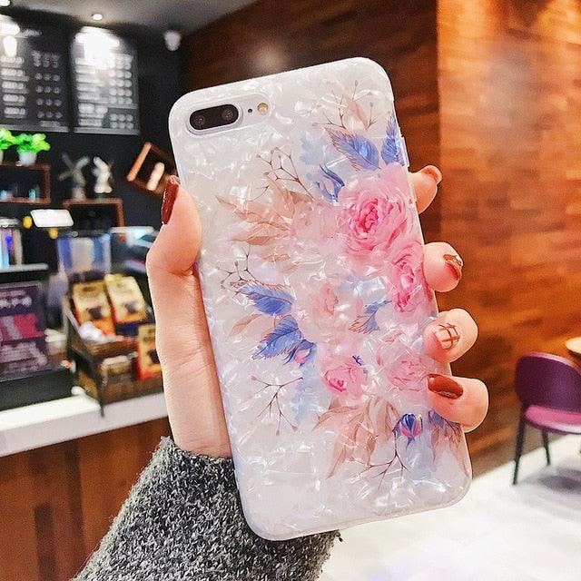 Luxury Flowers Design Phone Case For iPhone's