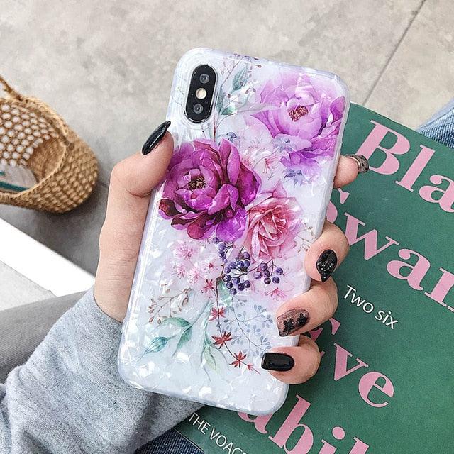 Luxury Flowers Design Phone Case For iPhone's