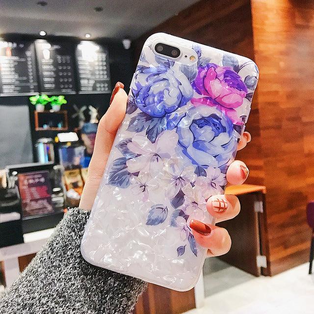 Luxury Flowers Design Phone Case For iPhone's