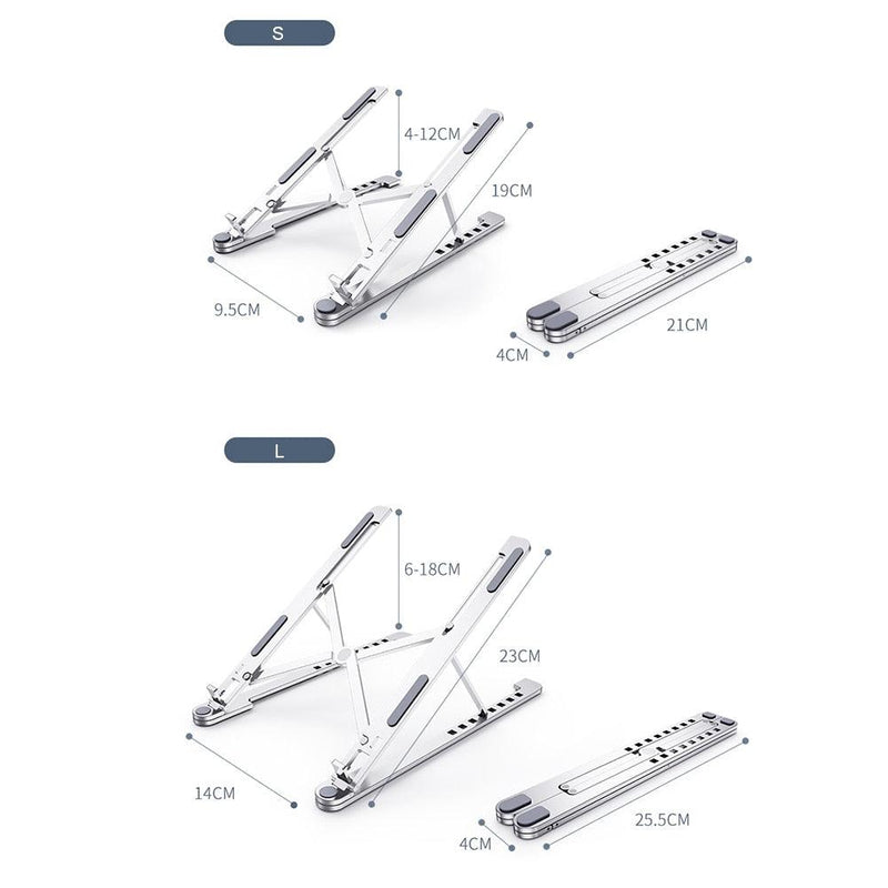 Portable Folding Laptop Stand With Adjustable Heights Holder