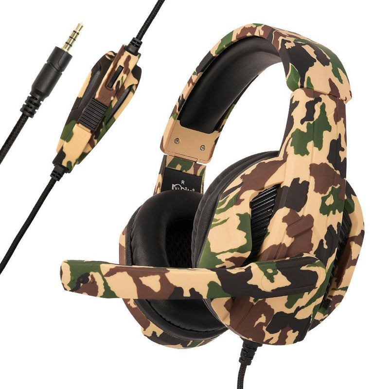 Camouflage Gaming Headset Headphones With Microphone Stereo For PC, Gamer, Laptop, Phone And Computer