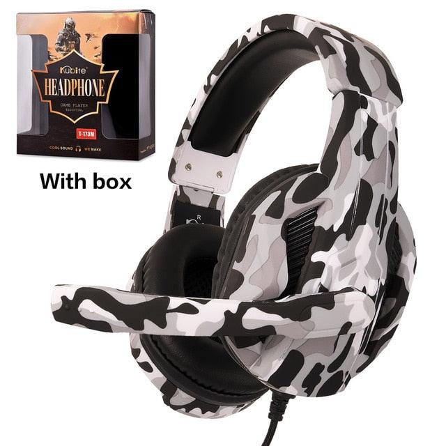 Camouflage Gaming Headset Headphones With Microphone Stereo For PC, Gamer, Laptop, Phone And Computer