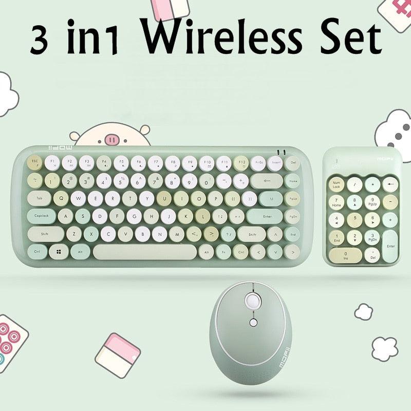 Waterproof Notebook Office 3 in 1 Mini Wireless Keyboard And Mouse Set