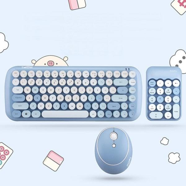 Waterproof Notebook Office 3 in 1 Mini Wireless Keyboard And Mouse Set