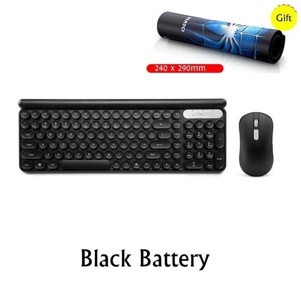 Wireless Mute Keyboard and Mouse Set With Keyboard and Mouse Auto Sleep