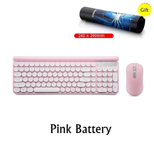 Wireless Mute Keyboard and Mouse Set With Keyboard and Mouse Auto Sleep