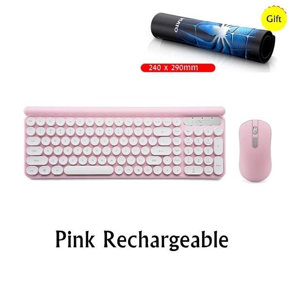 Wireless Mute Keyboard and Mouse Set With Keyboard and Mouse Auto Sleep