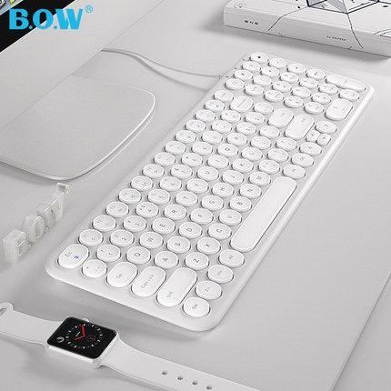 Multi-Color Mute Keyboard With USB, Wired For Notebook, Desktop And Home Office