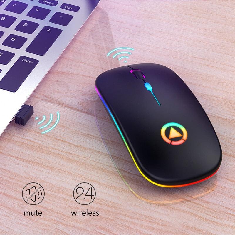 RGB LED Silent Wireless 2.4G Mouse