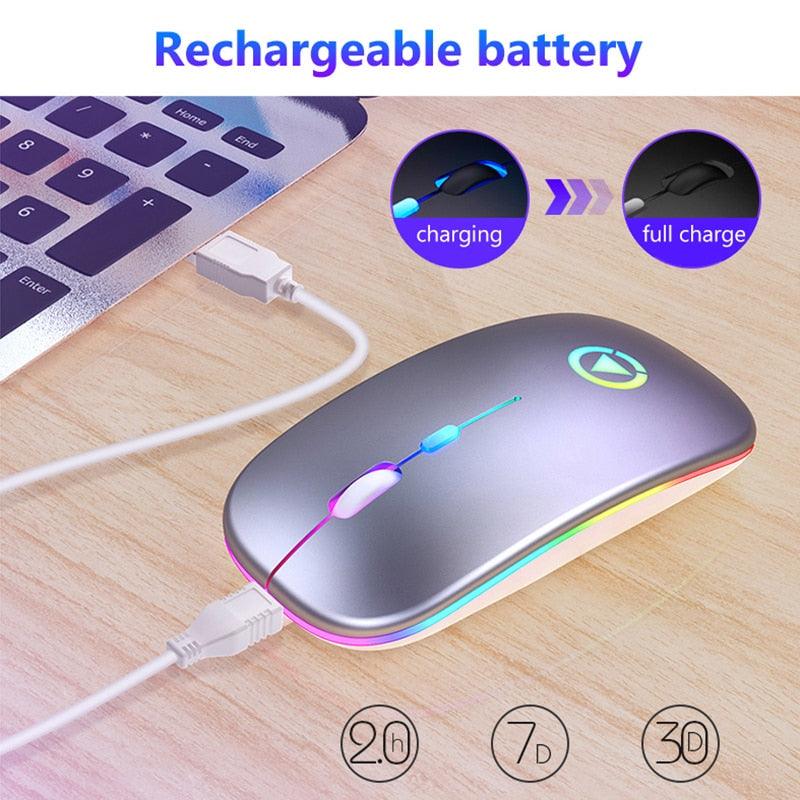 RGB LED Silent Wireless 2.4G Mouse