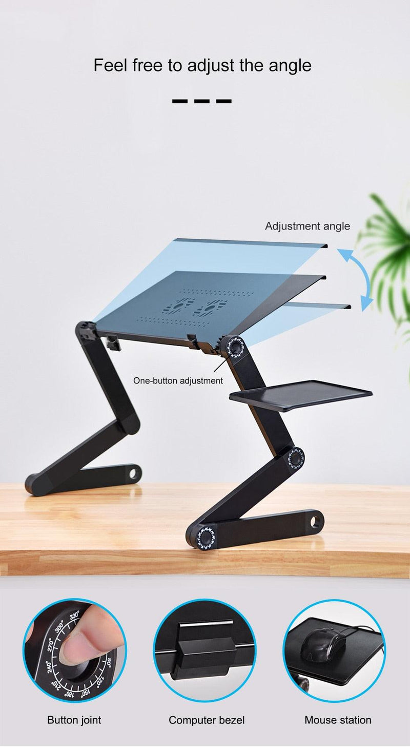 Adjustable Laptop Folding Stand with Cooling Fan Desk