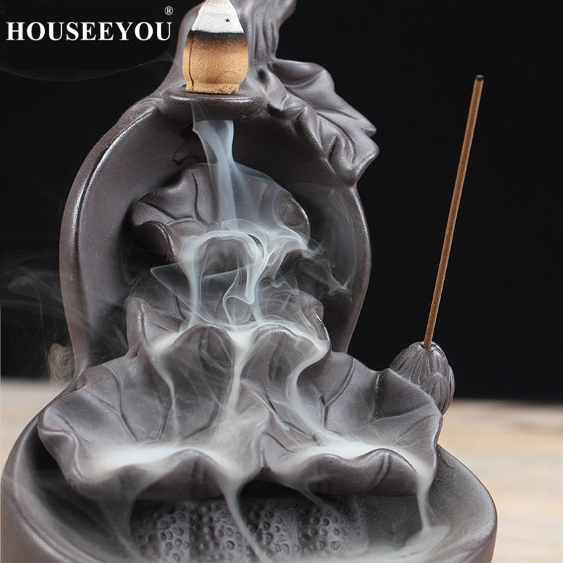 LotusGourd | Meditation Waterfall Incense Holder | Cone & Stick