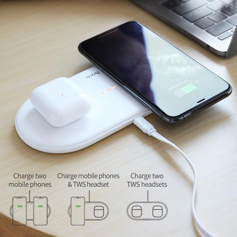 Fast Dual 2in1 Wireless Charger iPhone Samsung