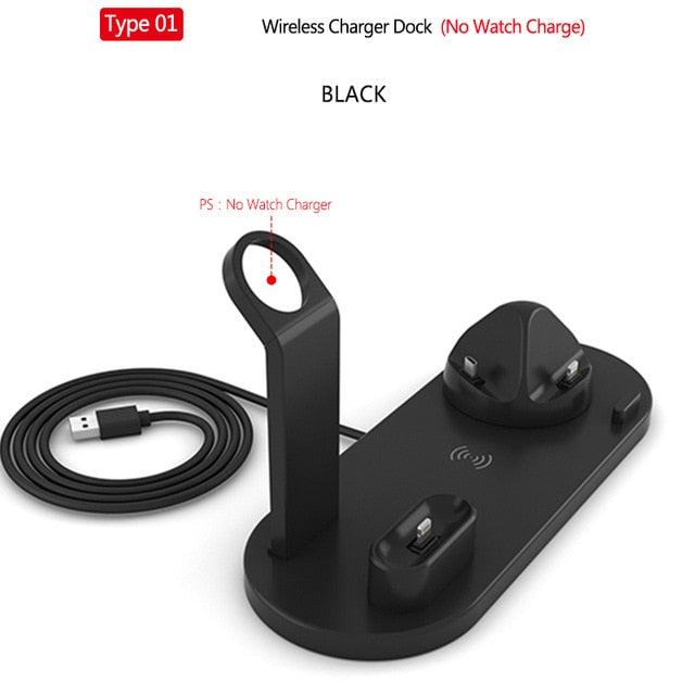 6 in 1 Wireless Charger Dock Station for iPhone Apple Watch AirPods Pro