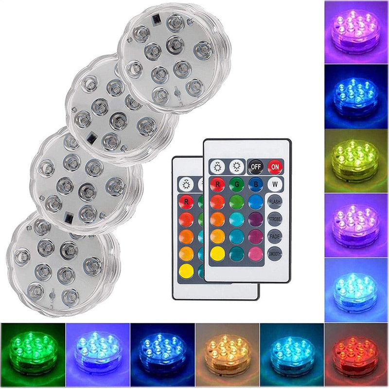 Submersible Remote Controlled Multicolored Pool & Outdoor Lights | 1pc